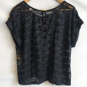Dream Out Loud by Selena Gomez Black Lace Top Size Large